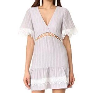 La Maison Talulah Breeze Day Mini Dress with Cutouts and Lace Size M - 47460